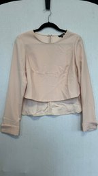 An INTERMIX Peach Blouse Made In Italy Size M