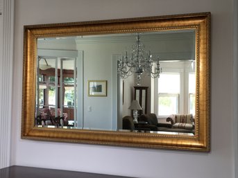 Stunning Large Rectangular Mirror With Burnished Gold Frame With Beveled Glass - Paid $950 Over 20 Years Ago