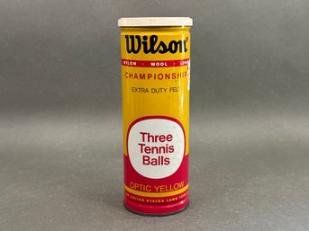 A Can Of Unopened Vintage Tennis Balls By Wilson