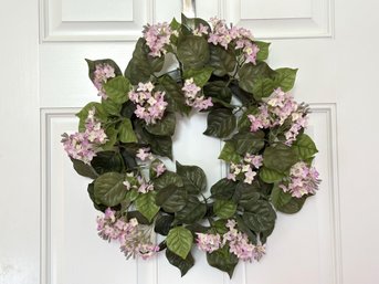 A Lovely Spring Wreath With Lavender Lilacs