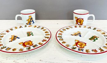 Tiffany & Co Alphabet Bears Cups And Plates