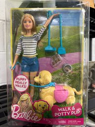 New In Box Barbie Walk & Potty Pup ~ Puppy Walks ~