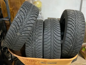 4 Goodyear Ultra Grip Ice Tires W/rims ~ 215/55R16 97S ~