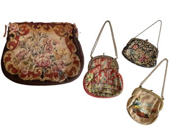 Collection Of Antique Needlepoint Purses