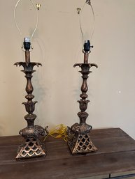 Pair Of Elephant Lamps