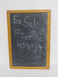 Old Fashioned Hard Maple Framed Double Sided Chalkboard Slate