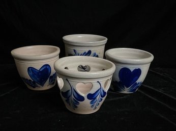 Blue And White Pottery Candle Holders