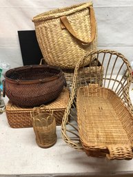 7 Wicker Baskets & Miscellaneous