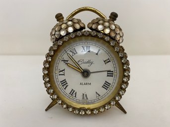 Bradley German Bejeweled Rhinestone Alarm Clock