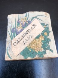 1896 Cloth Calendar 2 1/4' X 2 1/2'