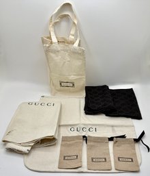 8 Gucci Dustbags & Tote Of Varied Size