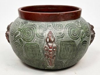 A Vintage Central American Ceramic Vase In Pre-Columbian Style