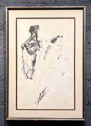 Vintage Pietro Lazzari Adam And Eve Abstract Print