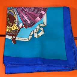 Fabulous HERMES - PARIS Silk Scarf - HELLO DOLLY - Made In France - Original Label - Great Colors ! WOW !