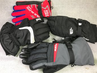 NORTH FACE - BURTON - MARKER - NAMPLE FOX - Four 4 Pairs Preowned Mens Gloves - Would Be BIG $$$ To Replace !