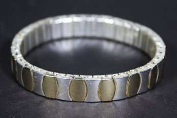 Silver And Gold Plated Stainless Steel Watch Band Bracelet