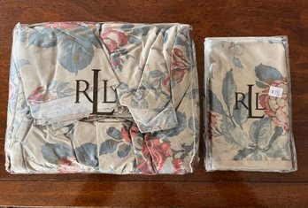Ralph Lauren Queen Bedskirt And Single Std Pillow Sham