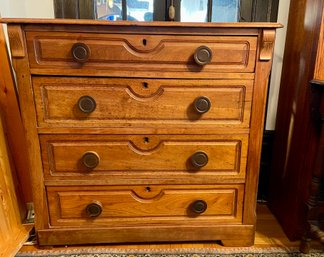 Mid Century Pine & Oak Chest Of Drawers