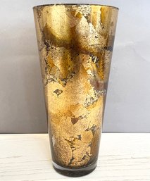 A Modern Iridescent Gold Glass Vase