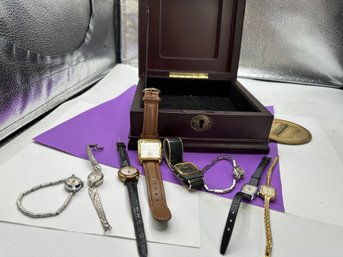 Jewelry Box With Lock & Key Filled With Watches