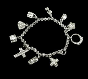 Vintage Sterling Silver Charms Bracelet