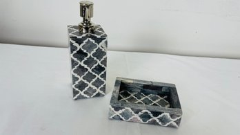 Stoneware Vanity Set