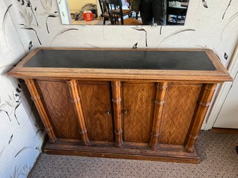 Mid Century Guildhall By Drexel Mock Bamboo Sideboard