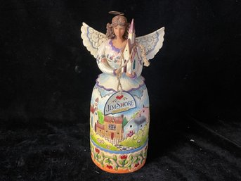 Jim Shore Angel With Church Figurine