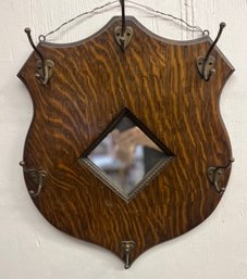 Original Finish Oak Hall Mirror