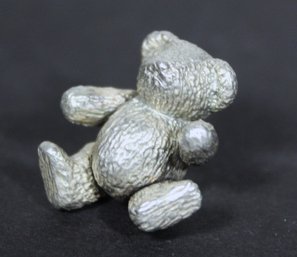 Fine Articulated Heavy Sterling Silver Jointed Teddy Bear Pendant Museum Of Fine Arts Boston