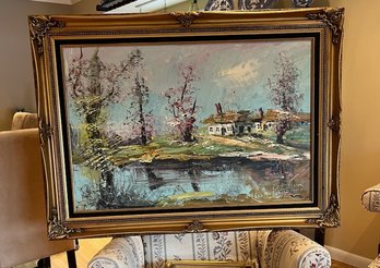 Maurice Katz Signed Painting.  Framed Oil On Canvass