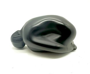 Lalique Black Crystal Nude Woman Resting  - Feuille Pliee