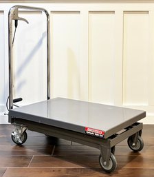 A Hydraulic Table Cart - Great For Moving Pinball Machines