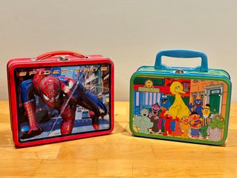 Vintage Spider Man 2 And Sesame Place Lunchboxes