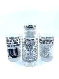 Vintage Bridgeport Post Newspaper Tumblers