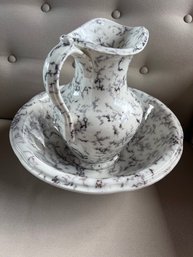 Ceramic Pitcher And Bowl