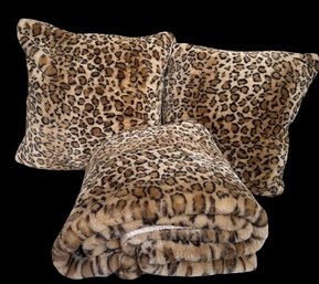 Magaschoni Leopard Throw & Pillows