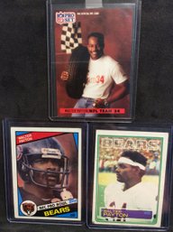 Lot Of 3 Walter Payton Cards - M