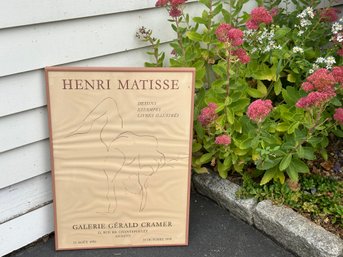 Vintage Henri Matisse Galerie Gerald Cramer Framed Poster