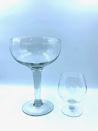 Vintage Pair Of Oversized Stemware