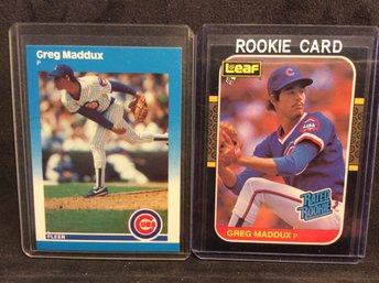 1987 Fleer & Donruss Leaf Greg Maddux Rookie Cards - M