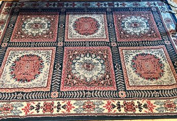 Synthetic Wool Oriental Style Area Rug Made In France