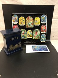 2 Chagall Window Items & Charity Box