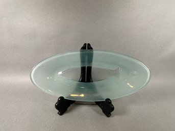 Fish Design Glass Platter