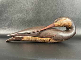 A Stunning Vintage Handcrafted Decoy: Unsigned Hudsonian Godwit