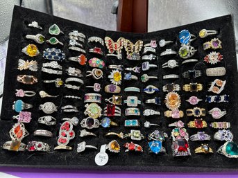 All That Glitters Is Not Gold But There Are More Than 100 Sparkling Costume Jewelry Rings