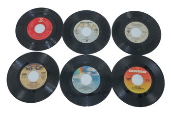 6 Vinyl Records 45RPM Including Donna Summer & Journey
