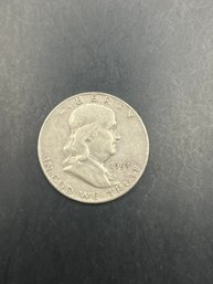 1953-D Benjamin Franklin Silver Half Dollar