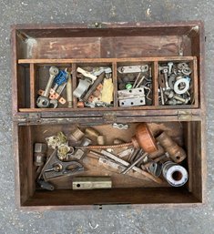 Vintage Tool Box With Tools