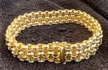 Gorgeous Thick 14K Gold Bracelet  ~ Italy ~